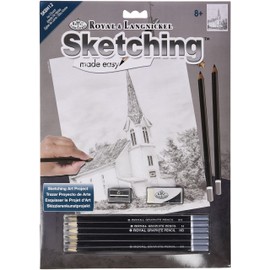 Royal & Langnickel 9 x 11 inch Ivy Church Pre-Printed Sketching Made Easy Drawing Set