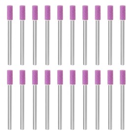 ECSiNG 20-Piece Grinding Stone Bits, Rotating Whetstone Drill Bit Set Made of Corundum Grinding Stones Accessory Set Grinding Electric Saws, 4 mm Stone Diameter