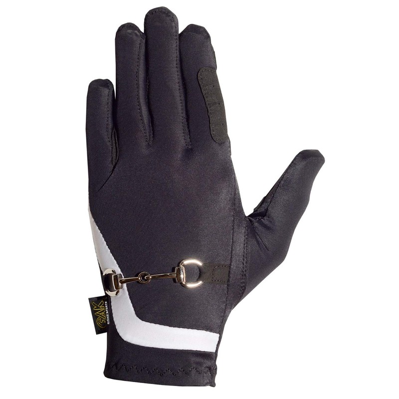 AK Horse Riding Gloves Equestrian Ladies Gloves with Bit Chain