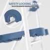KINGRACK 4 Step Ladder, Sturdy Step Stool with Handrail, Anti-Slip