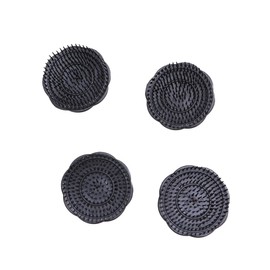 LALAFINA 4pcs Hair Shampoo Brush Scalp Massager Bristle Brush for Dandruff Control