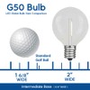 Novelty Lights 25 Pack G50 LED Light Bulbs, E17 C9