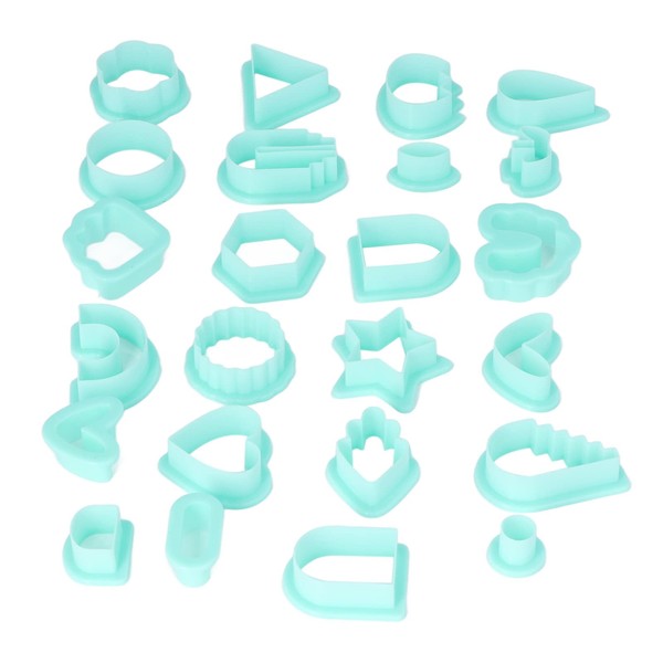 HEEPDD Pack of 24 Polymer Clay Cutters, 24 Shapes Clay