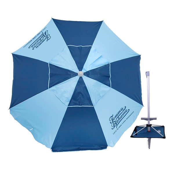Tommy Bahama 7 ft Fiberglass Beach Umbrella for Sand with