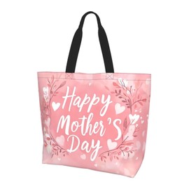 Hufuaoey Mothers Tote Bag With Zipper Women Mom Bags Large Mama tote bag Reusable With Handles Mother Gifts