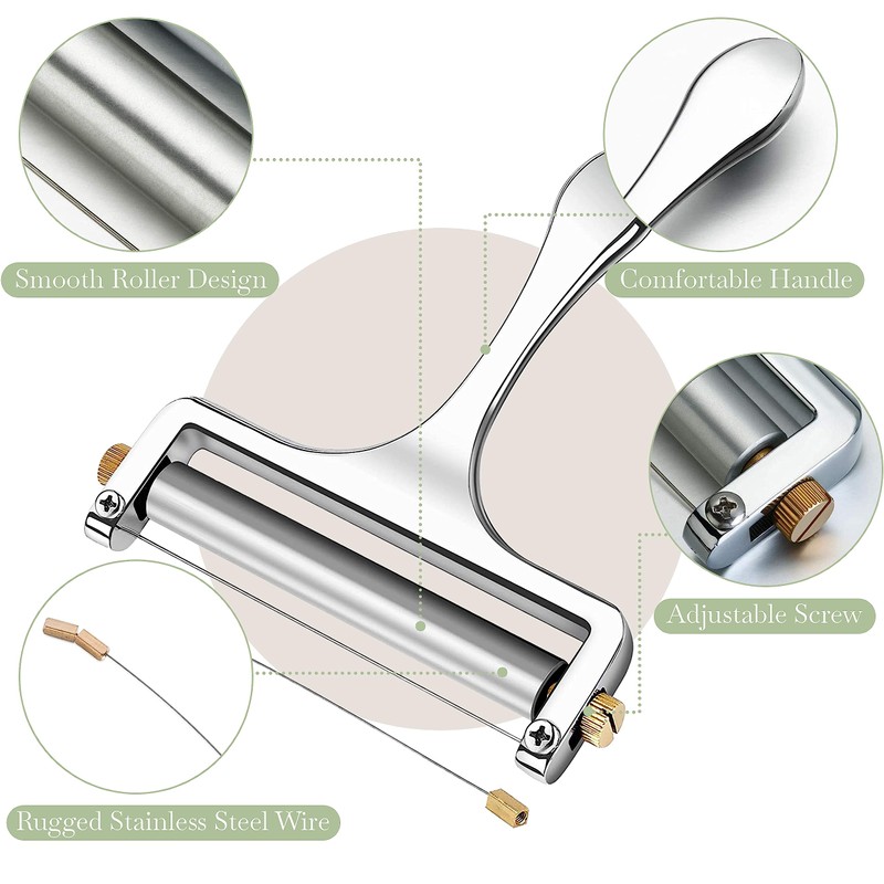Bellemain Stainless Steel Wire Cheese Slicer - Hand Held Cutter