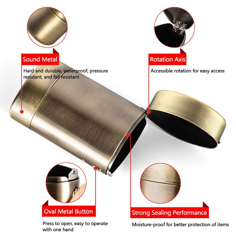 Goshentech Vintage Oval Case 20 Capacity 100mm King Size (Bronze)