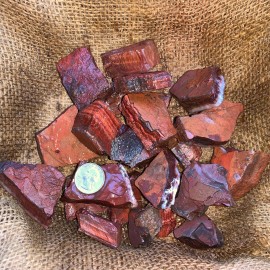 RED Tiger Eye Rough - 2000 Carat Lots + a FREE Faceted Gemstone