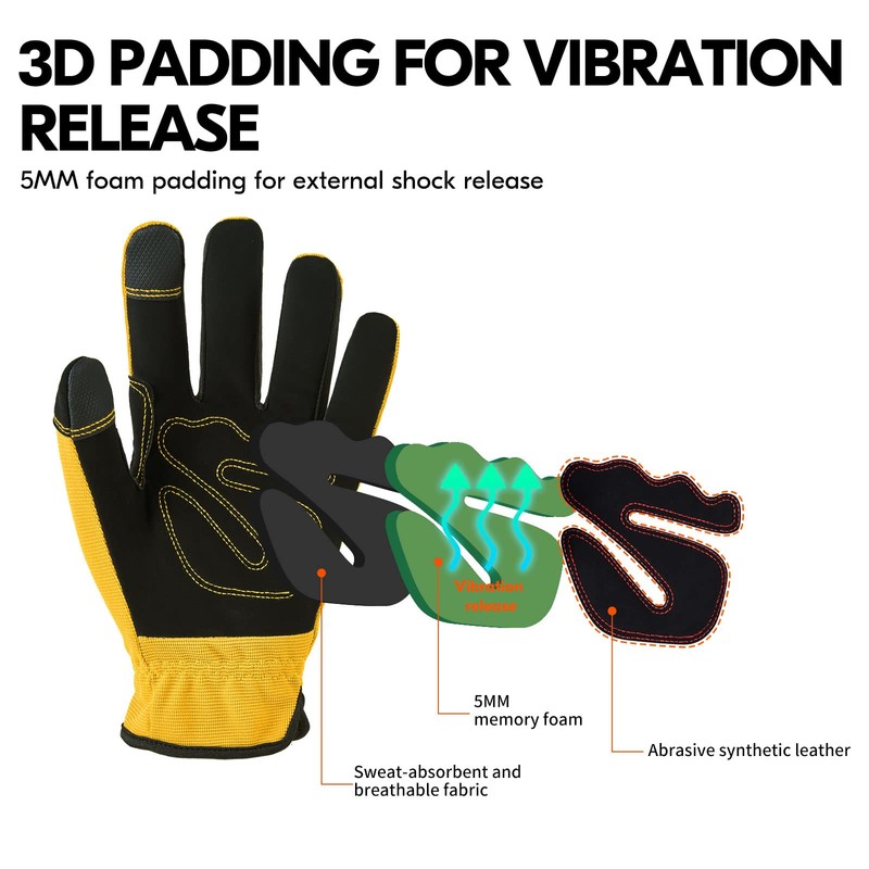 Vgo... Work Gloves Touchscreen Utility, Safety Working Gloves Men for