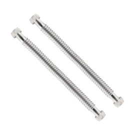 Watflow 18inch Stainless Steel Corrugated Water Heater Connector Flexible for Female Iron Water Pipes Fitting, 1" FIP x 1" FIP, 18" Length (2 Packs)