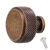 Decoranddecor Amelia Knurled 35mm Round Kitchen Cabinet Furniture Knobs Aluminium
