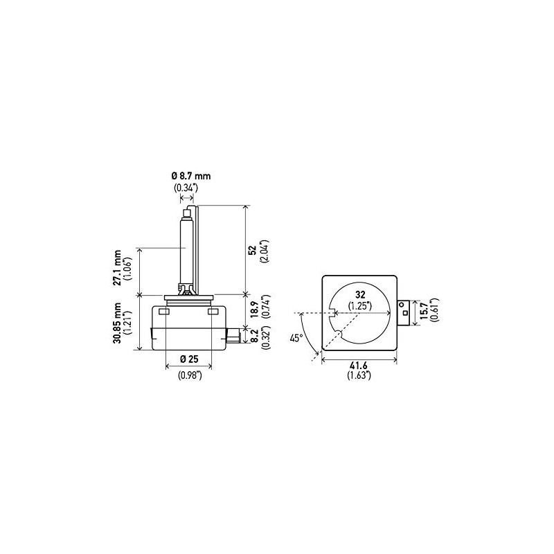 Hella - Focos halógenos, Caja individual, 5000K - 35W