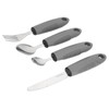 4Pcs Adaptive Utensils Weighted Non Slip Rubber Handle for Hand