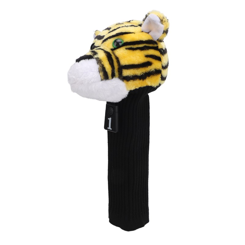 Golf Club Head Cover Plush Nylon Cute Tiger Head Protective