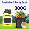 iPower 10-Pack 10 Gallon Plant Bags Heavy Duty Thickened Nonwoven