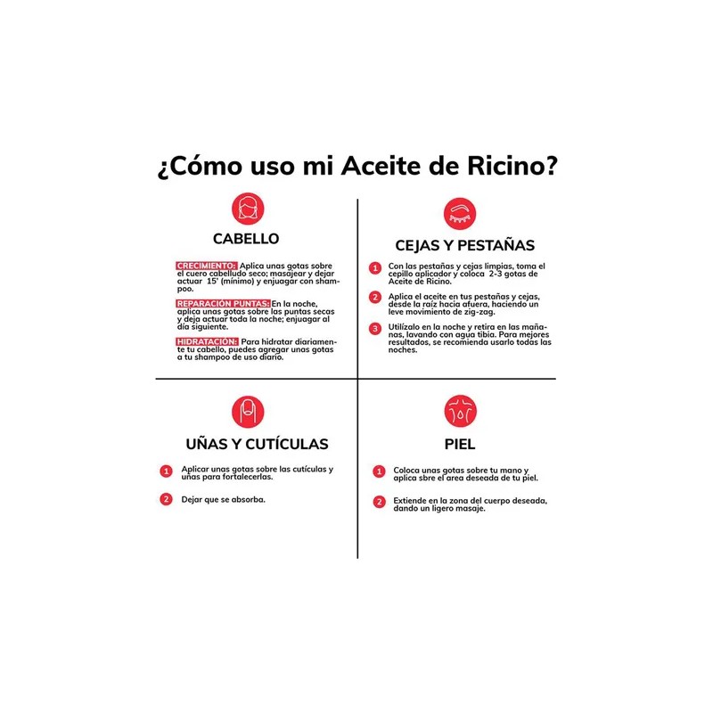2p Aceite Ricino Orgánico 50ml Suero Crec Pestañas Y Cejas