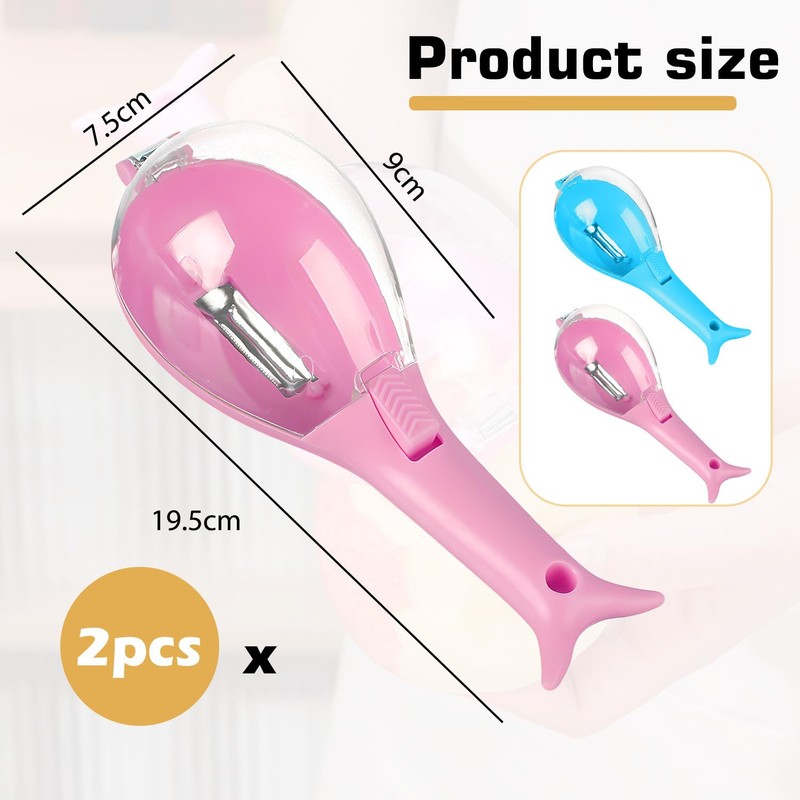 2PCS Peeling Knife with Storage Box, Fruit And Vegetable Peeler