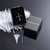 Stainless Steel Cross Memorial Cremation Ashes Urn Pendant Necklace Keepsake