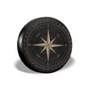 Compass Rose Black Spare Tire Cover UV Sun Wheel Covers