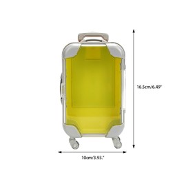 Kiyza False Eyelash Storage Box, Portable Travel Organizer Mini Luggage False Eyelash Tray Makeup Tool (YELLOW)