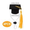 KESYOO 4pcs Mini Graduation Cap Pet Graduation Caps Small Dog