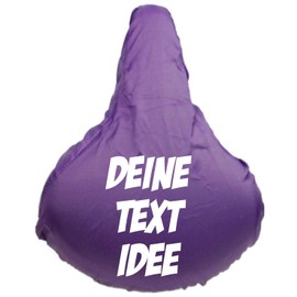 ShirtInStyle Premium Protective Cover Saddle Protector with Your Desired Text, Bicycle, Protection, Cover, Cover, Purple