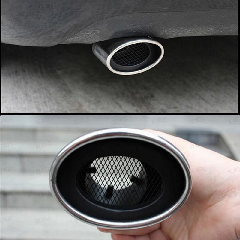 PolarLander 1pc Exhaust Tailpipe Tail Pipe Rear Muffler Stainless Steel