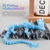 3D Printed Cherry Blossom Crystal Dragon, Articulated Movable Model -