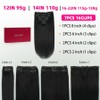 Straight Clip in Hair Extensions Real Human Hair, 7Pcs 18