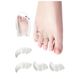 Hewaomm Bunion Corrector Toe Spacers For Kids Man Women, Separators Toe Straighteners For Curled Last Three Toes, Spreade Feet Hammer Overlapping