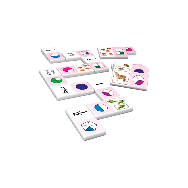 Junior Learning Fraction Dominoes Educational Action Games