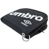 Umbro Bi-fold Wallet with Diagonal Logo Polyester Shoulder Strap Black,