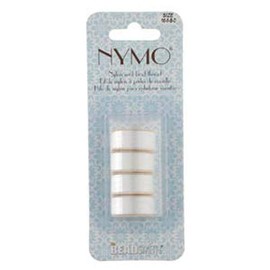 Nymo Beading Thread Assortment White 1 Bobbin Each of Sizes 00, 0, B and D