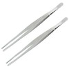 Cionyce 2 Pcs 10 Inch Stainless Steel Forceps, straight Metal