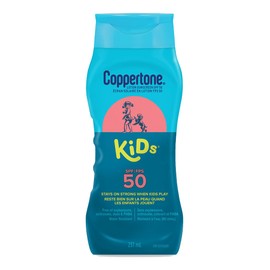 Coppertone Kids Sunscreen Lotion Spf 50, Hypoallergenic Sun Protection for Children, Water Resistant Face and Body Lotion for Kids, 237 ml.