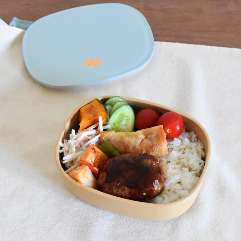 Sabu 412318 Kijitsu Wood Grain Single Tier Lunch Box, Mint,
