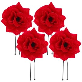 Artibetter Horquillas Rosa Roja Accesorios Para El Cabello 4 X Horquillas
