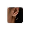 Inateannal Crystal Northstar Ear Cuff Earrings Gold Long Threader Chain