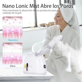 Vaporizador Facial, Sauna Facial Profesional de Nano Iones, Rociador SPA Facial de Mano, para Hidratación Facial, Limpieza Profunda, Ayuda a Abrir Los