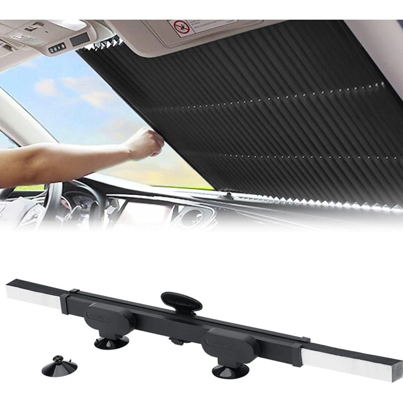 VEHITO Retractable Windshield Sun Shade for Car Auto Sunshade with