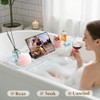 Expandable Clear Acrylic Bathtub Tray Caddy, Foldable Tub Bath Tray