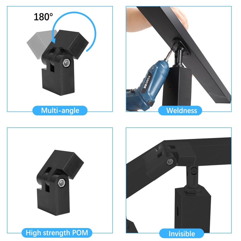 Sidasu Flat Handrail Accessories - 2 Pack Vertical Pivot Connector