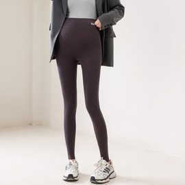 Momkong Maternity Workout & Yoga Leggings Burgundy Oatmeal/M