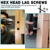 Otoolling 50 Sets 1/4" x 2" Hex Head Lag Screw