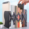 Nisorpa Adjustable Metal Iron Bookends Holder Stand Heavy Duty Expandable