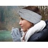 Ladies’ Knitted Headband with Bow and Cable Pattern - Girls’