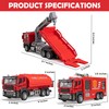 TAKGUD 4 Packs Metal Fire Trucks Playsets, Mini Friction Powered