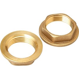Brass Replacement 3/4" BSP Flanged Metal Bath Tap Backnut - 1 Pair