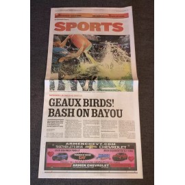 Philadelphia Eagles Super Bowl LIX Champion Inquirer Newspaper 2025 Big Easy