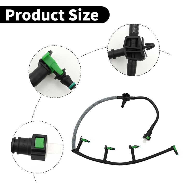Hoypeyfiy Injector Fuel Return Leak Off Pipe Replacement for Ford